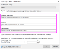 Eigene Google OAuth2 App