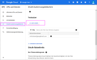 Google OAuth2 App Testnutzer